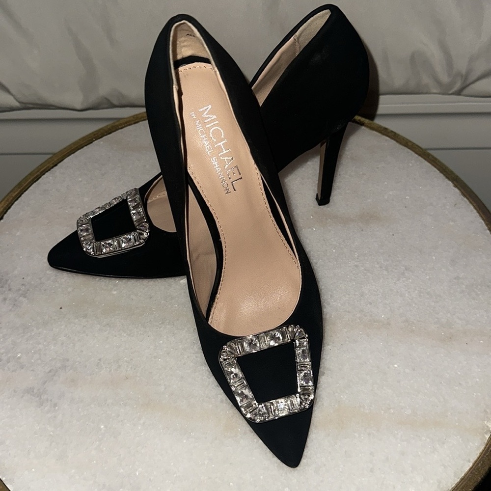 Black Velvet Kitten Heels by Michael Shannon